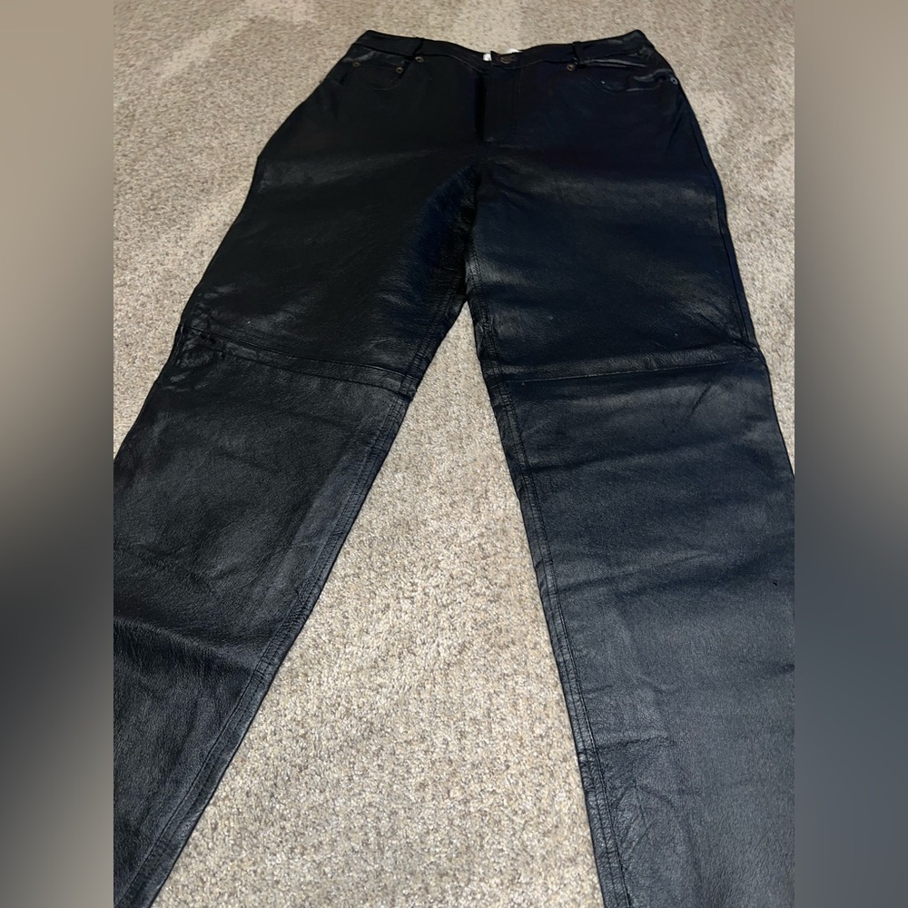 Vintage Bagatelle Black Leather Pants - Picture 4 of 10